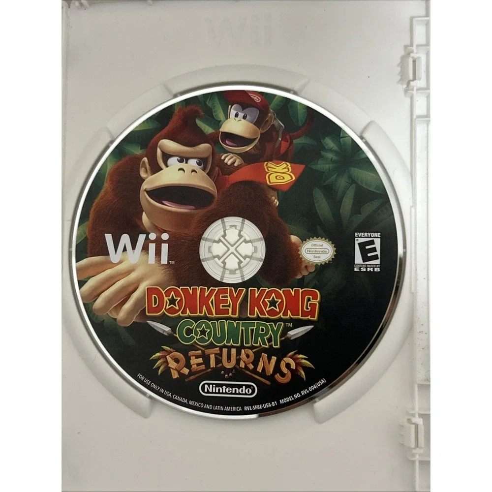 Donkey Kong Country‎ Returns Wii CIB Nintendo Wii 2010 Complete w Reg Card B